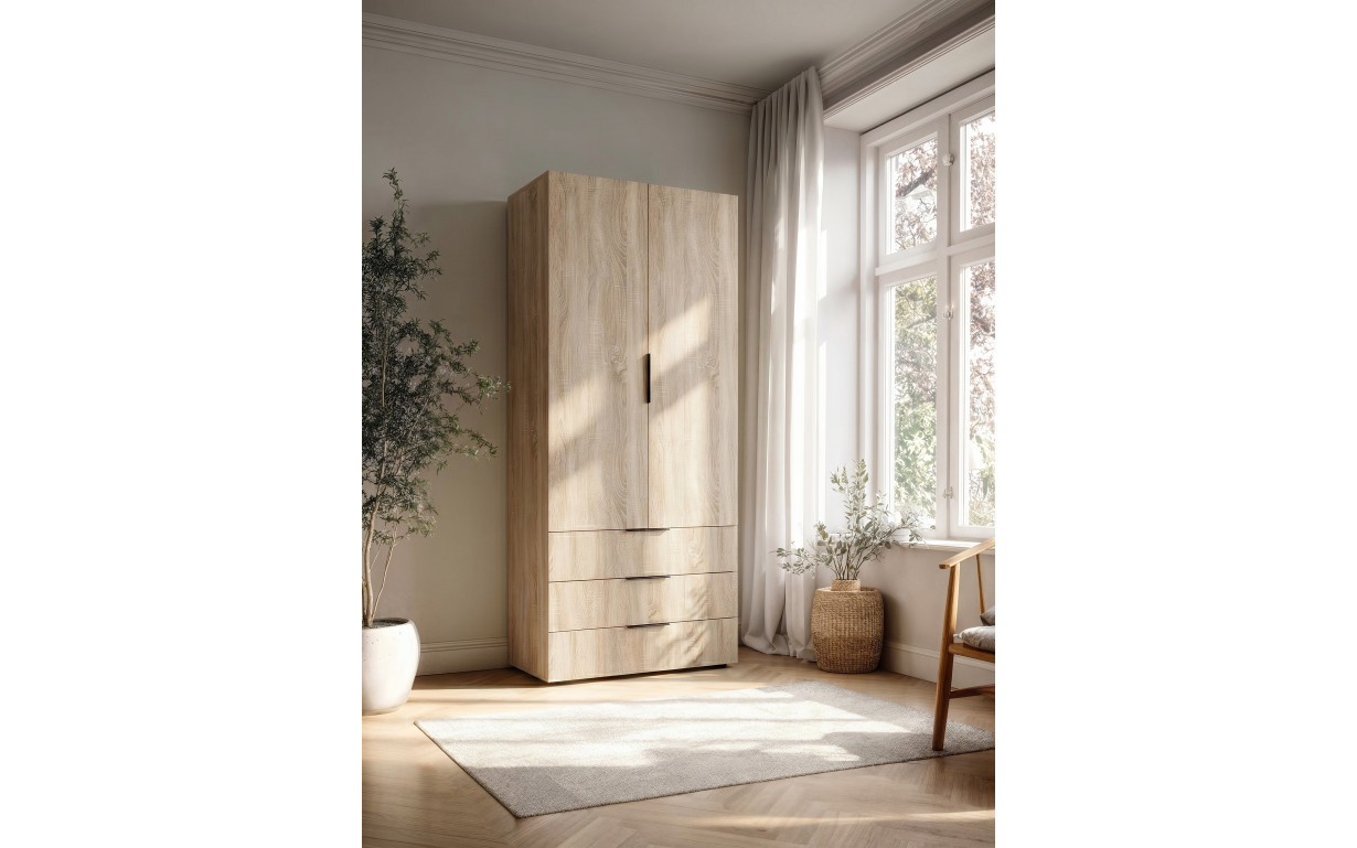 Версаль шафа 700 2Д3Ш (платяна) (дуб сонома) - Фото